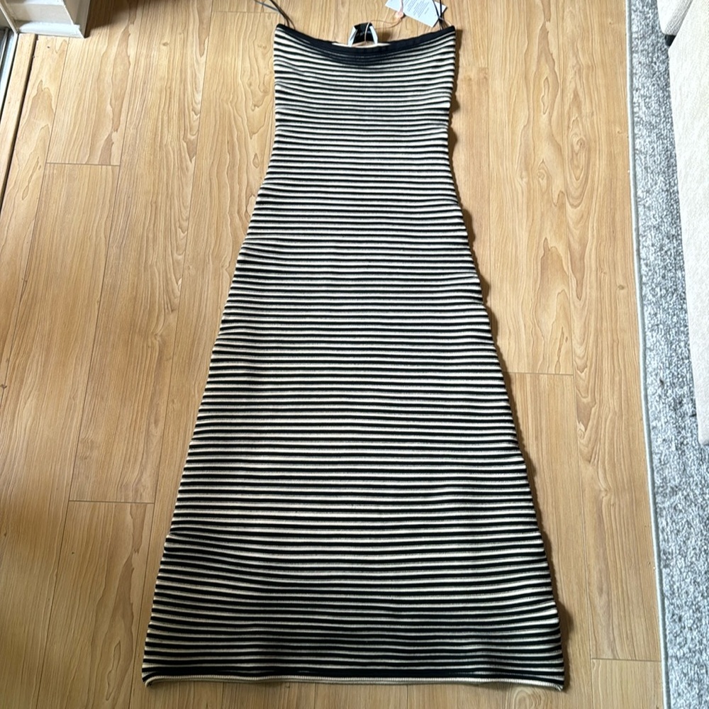 Striped Black and White Maxi Dress
